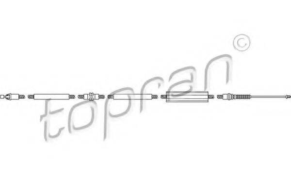 Трос, стояночная тормозная система TOPRAN 302 069