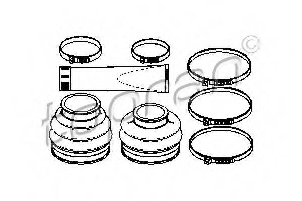 TOPRAN 500589 Комплект пильника, приводний вал