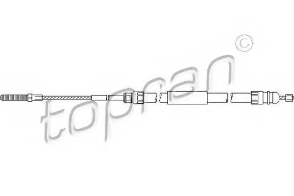 TOPRAN 501098 Трос, стоянкова гальмівна система