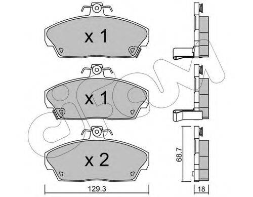 Комплект тормозных колодок, дисковый тормоз CIFAM 822-174-0