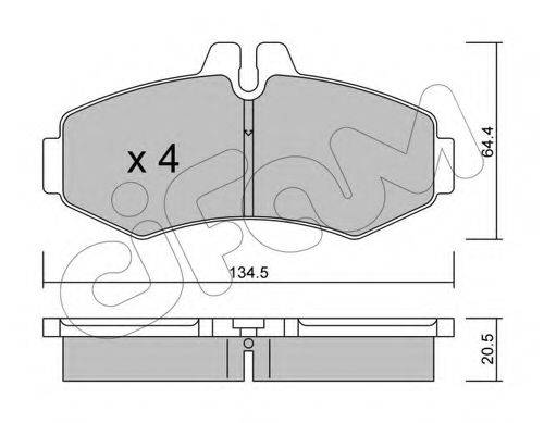 Комплект тормозных колодок, дисковый тормоз CIFAM 822-573-0