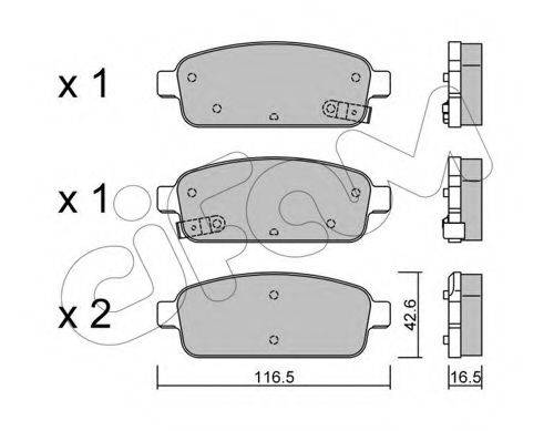 Комплект тормозных колодок, дисковый тормоз CIFAM 822-840-0