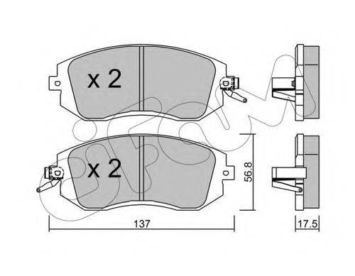 Комплект тормозных колодок, дисковый тормоз CIFAM 822-500-1