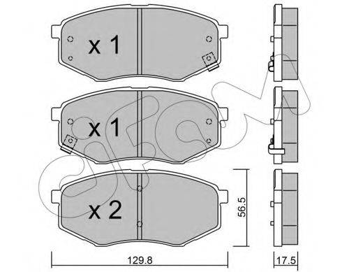 Комплект тормозных колодок, дисковый тормоз CIFAM 822-942-0