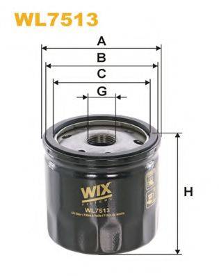 Масляный фильтр WIX FILTERS WL7513