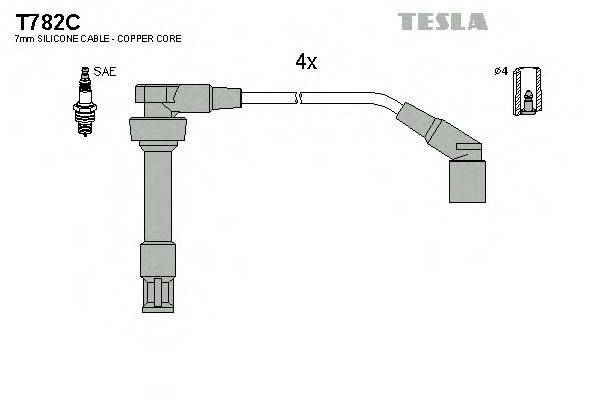 TESLA T782C Комплект дротів запалення