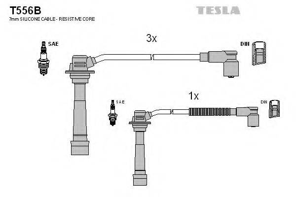 Комплект проводов зажигания TESLA T556B