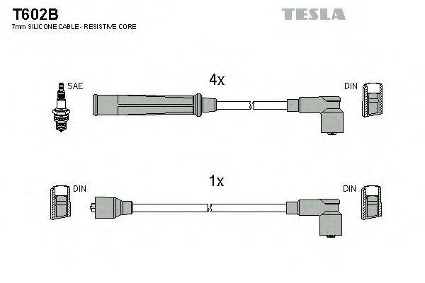 Комплект проводов зажигания TESLA T602B