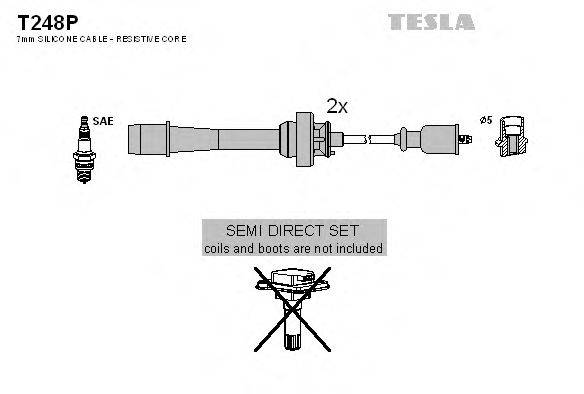 Комплект проводов зажигания TESLA T248P