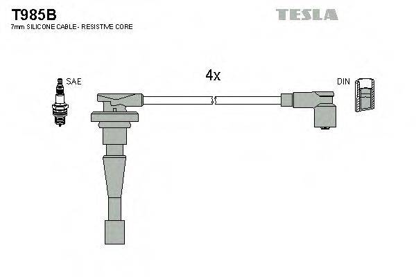 Комплект проводов зажигания TESLA T985B
