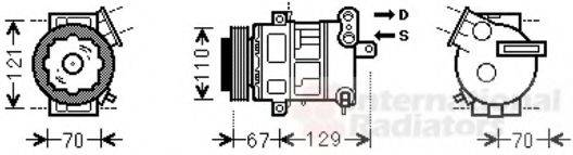Компресор, кондиціонер VAN WEZEL 3700K558