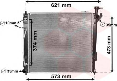 Радиатор, охлаждение двигателя VAN WEZEL 82002339
