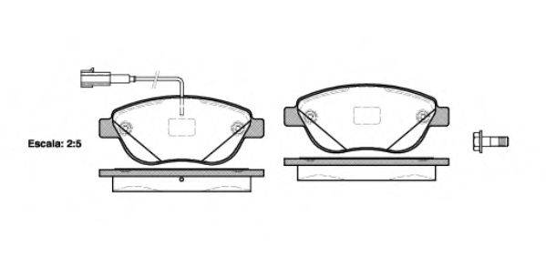 Комплект тормозных колодок, дисковый тормоз WOKING P9593.12