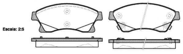 Комплект тормозных колодок, дисковый тормоз WOKING P15313.12