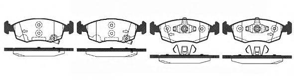 Комплект тормозных колодок, дисковый тормоз WOKING P0723.50