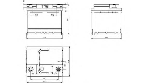 OPEN PARTS BT045L1B00 Стартерна акумуляторна батарея