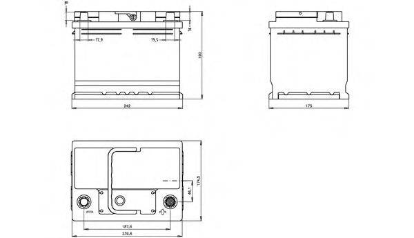 OPEN PARTS BT060L200 Стартерна акумуляторна батарея