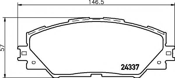 Комплект тормозных колодок, дисковый тормоз TEXTAR 2433701