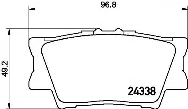 Комплект тормозных колодок, дисковый тормоз TEXTAR 2433801