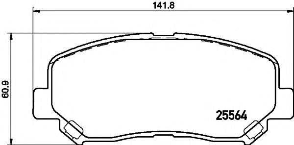 Комплект тормозных колодок, дисковый тормоз TEXTAR 2556401