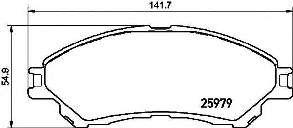 Комплект тормозных колодок, дисковый тормоз TEXTAR 2597901