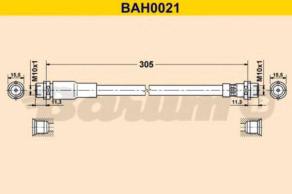 BARUM BAH0021 Гальмівний шланг
