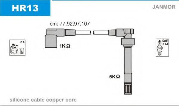 JANMOR HR13 Комплект дротів запалення