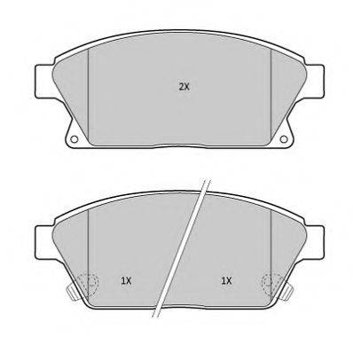 Комплект гальмівних колодок, дискове гальмо FREMAX FBP-1723