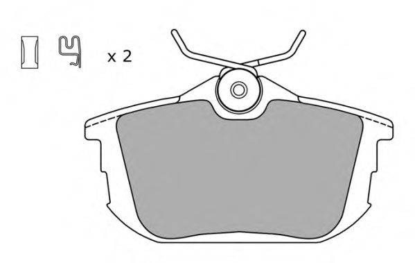 Комплект тормозных колодок, дисковый тормоз FREMAX FBP-1052