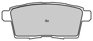 Комплект тормозных колодок, дисковый тормоз FREMAX FBP-1842