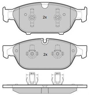 Комплект гальмівних колодок, дискове гальмо FREMAX FBP-1852