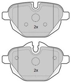 Комплект гальмівних колодок, дискове гальмо FREMAX FBP-1854