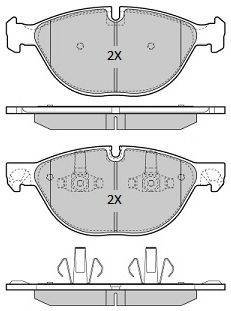 Комплект тормозных колодок, дисковый тормоз FREMAX FBP-1928