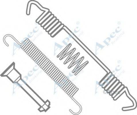 Комплектуючі, гальмівна колодка APEC BRAKING KIT639