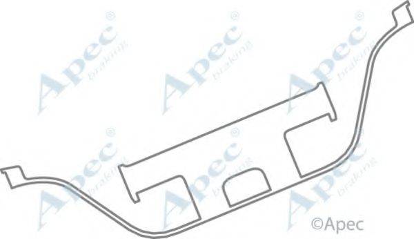 Комплектуючі, гальмівні колодки APEC BRAKING KIT448