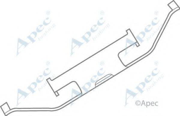 Комплектуючі, гальмівні колодки APEC BRAKING KIT512