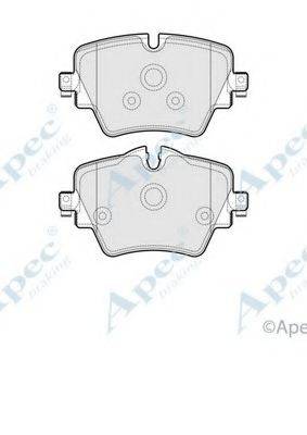 Комплект гальмівних колодок, дискове гальмо APEC BRAKING PAD2050