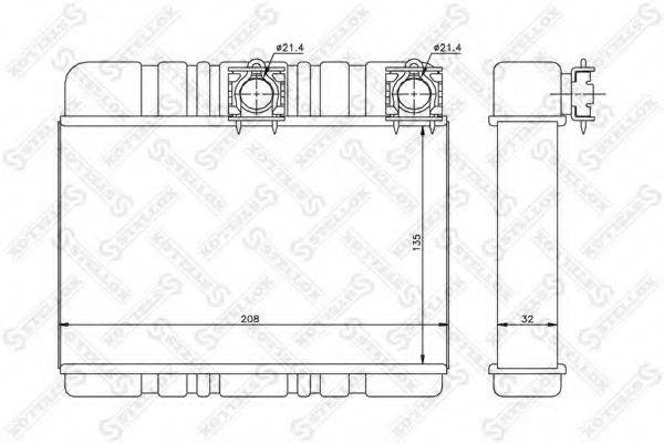 STELLOX 1035081SX Теплообмінник, опалення салону