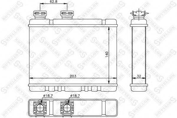 STELLOX 1035141SX Теплообмінник, опалення салону