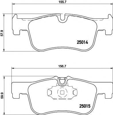 HELLA PAGID 8DB355020201 Комплект тормозных колодок, дисковый тормоз