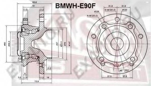 ASVA BMWHE90F Маточина колеса