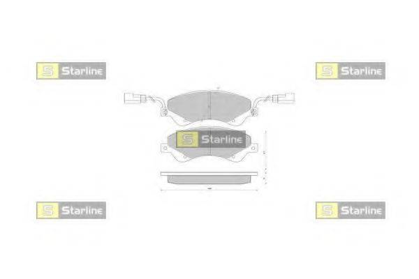 Комплект гальмівних колодок, дискове гальмо STARLINE BD S849P