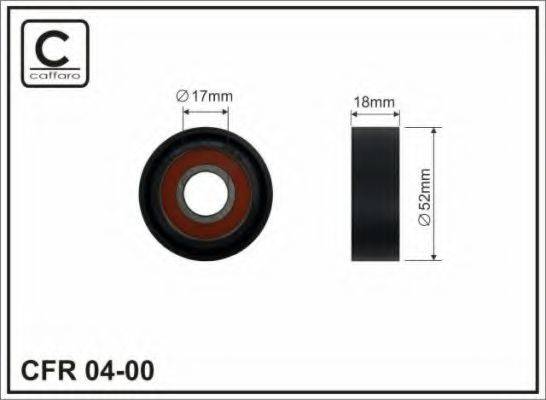 Натяжний ролик, полікліновий ремінь CAFFARO 04-00