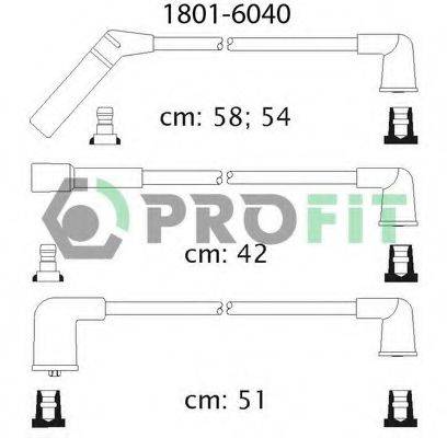 Комплект дротів запалення PROFIT 1801-6040