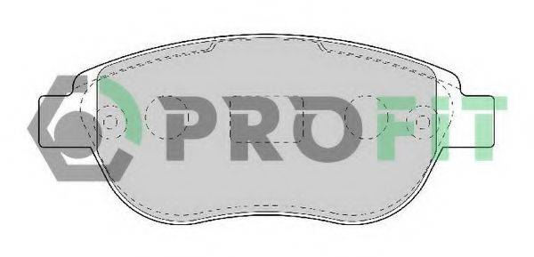 Комплект гальмівних колодок, дискове гальмо PROFIT 5000-1476