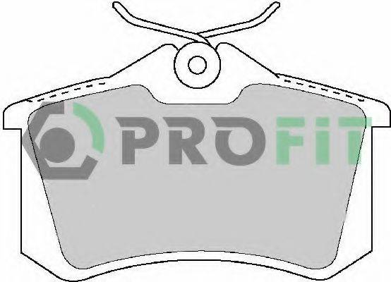 Комплект гальмівних колодок, дискове гальмо PROFIT 5000-1491