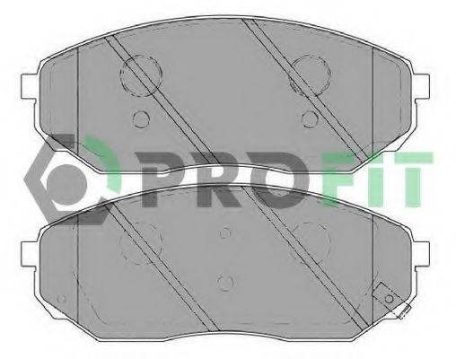 Комплект тормозных колодок, дисковый тормоз PROFIT 5000-1735