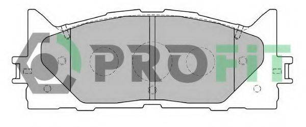 Комплект гальмівних колодок, дискове гальмо PROFIT 5000-2014