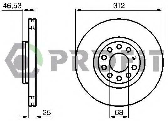 Тормозной диск PROFIT 5010-1707