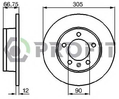 Тормозной диск PROFIT 5010-1272